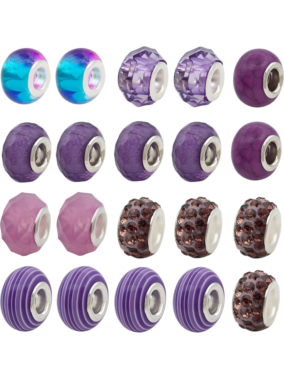 20 pcs purple beads