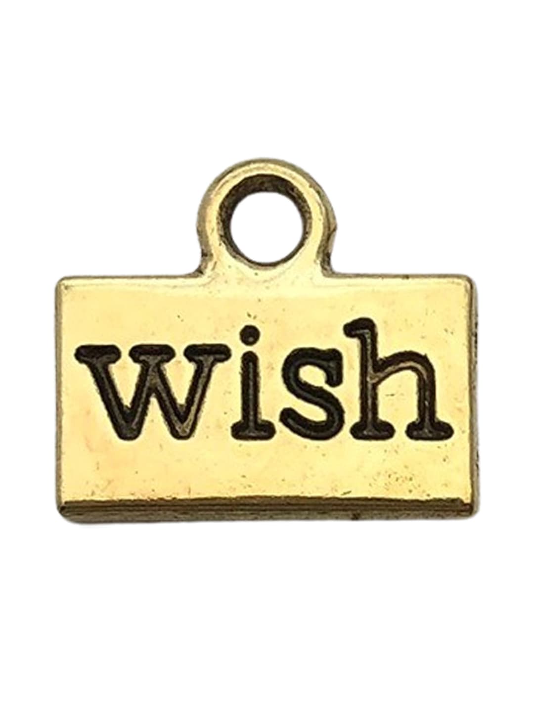 1 pc rectangle wish letter plate, 12x11mm, 0.75g