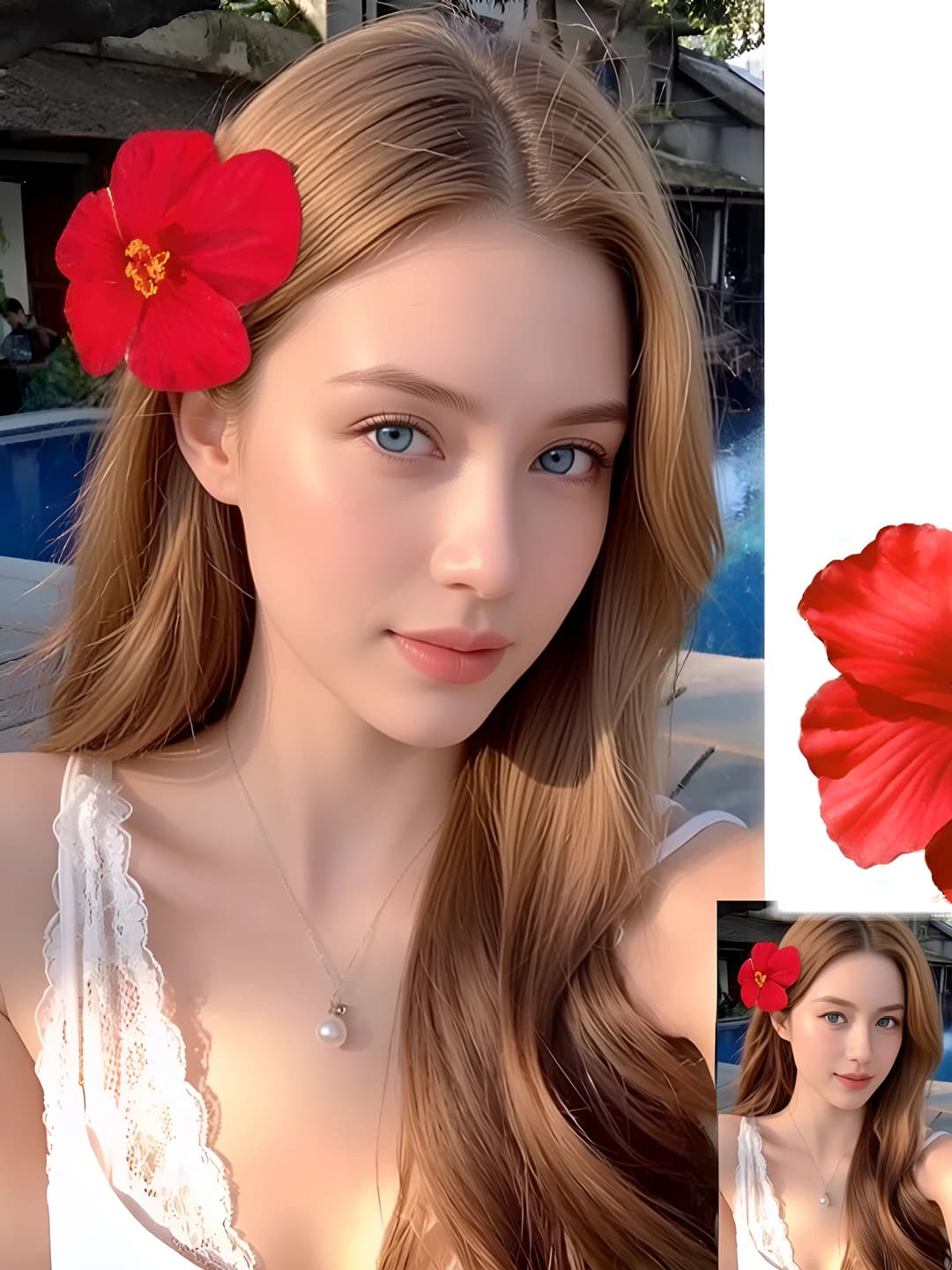 Red plumeria, 9.5 cm