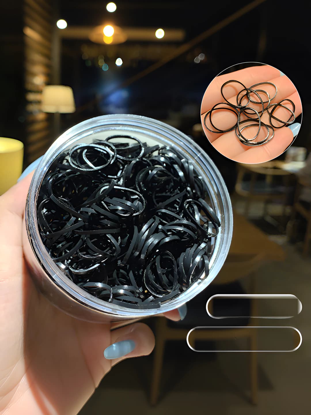 1# Thick, pure black, 500 pcs, boxed, 0.2CM