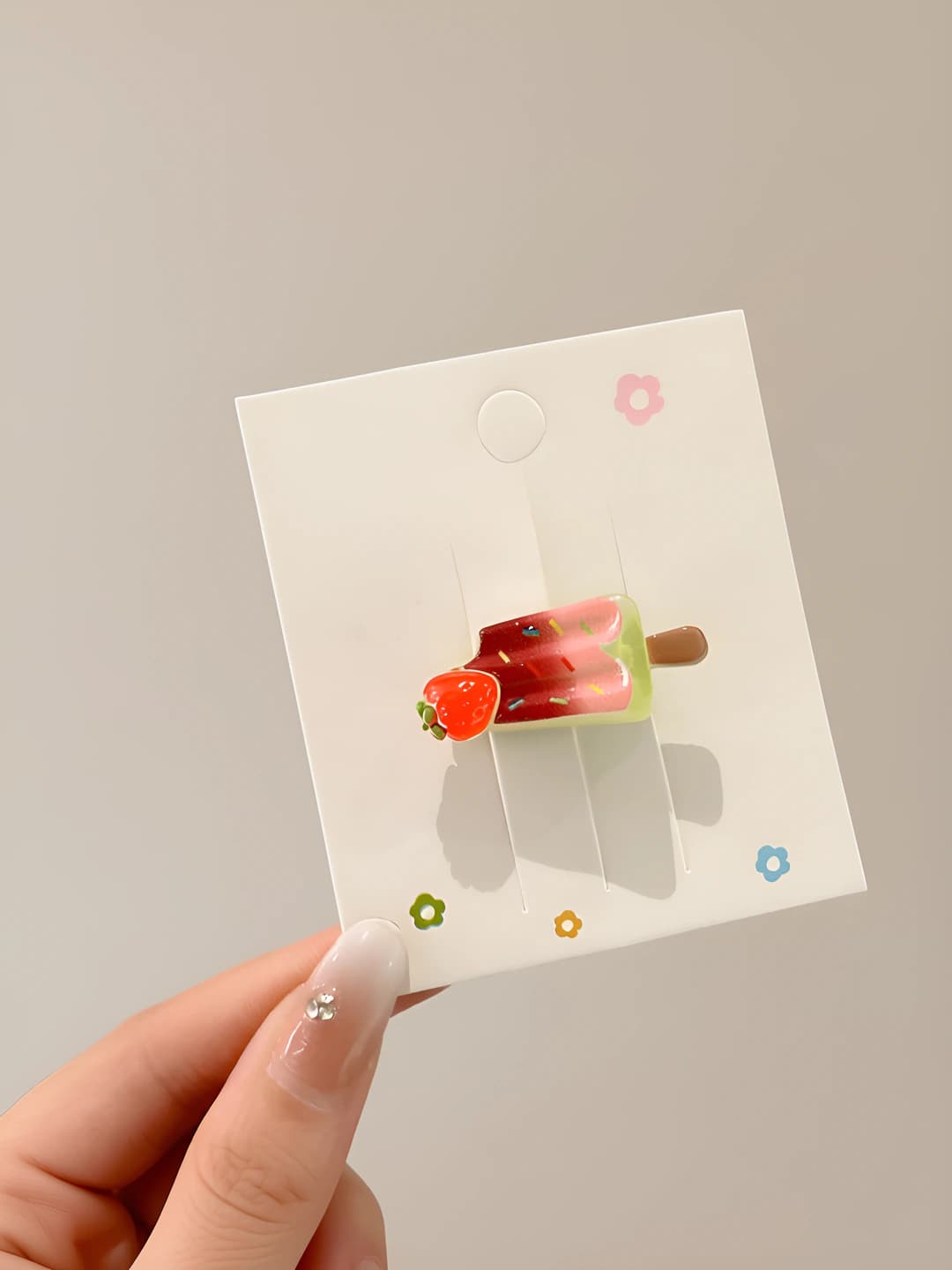 3# Ice cream, red, 3cm