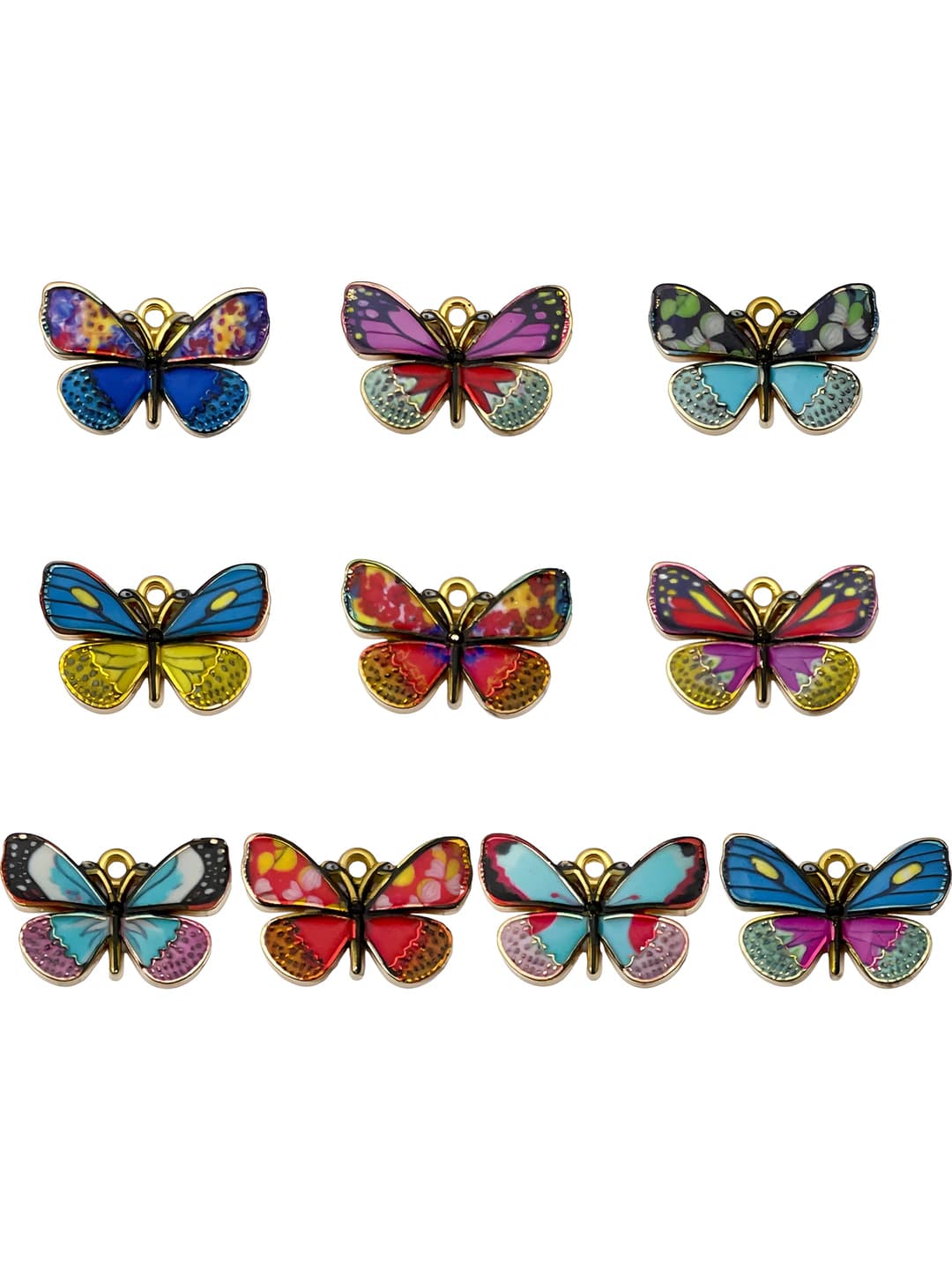 10 pc mixed butterflies, 1 each