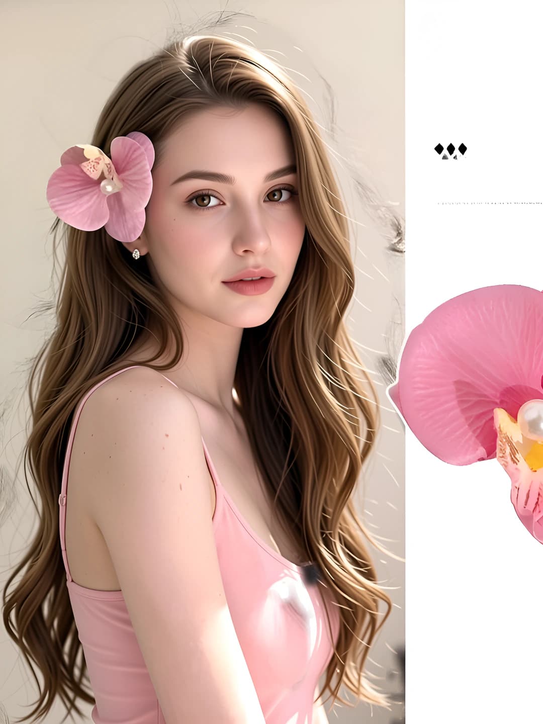 2# Pink phalaenopsis clip ~9 cm