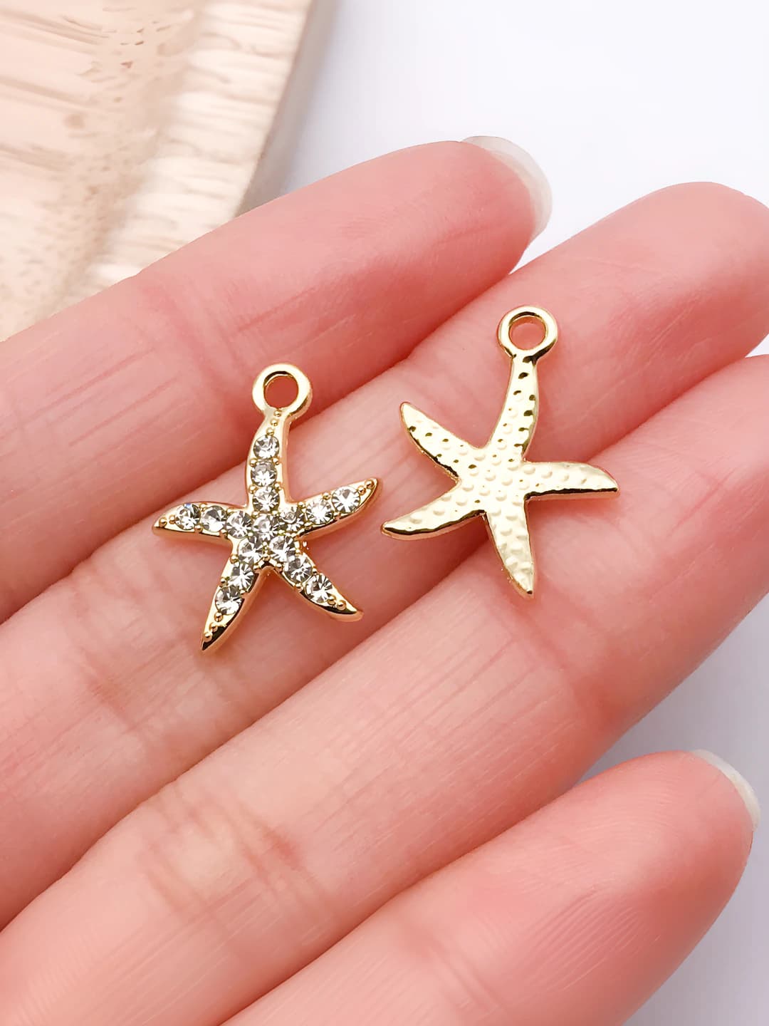Plated diamond star 16x14mm-0.6g