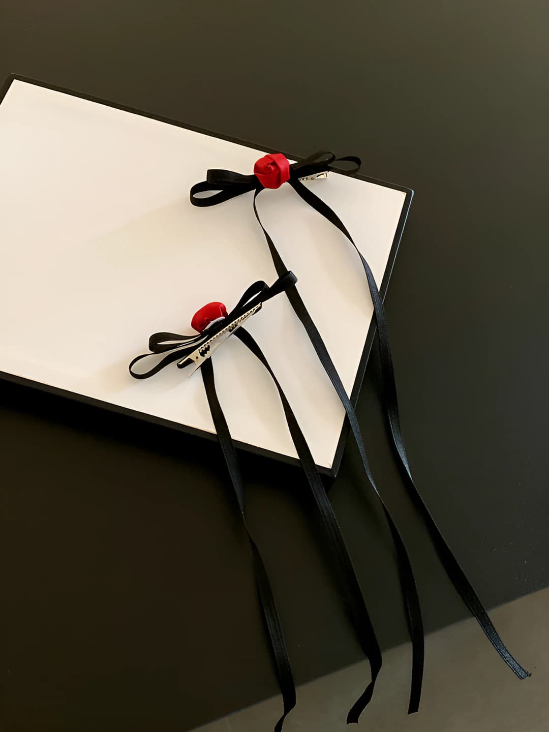 Rose ribbon clip [1 pair]