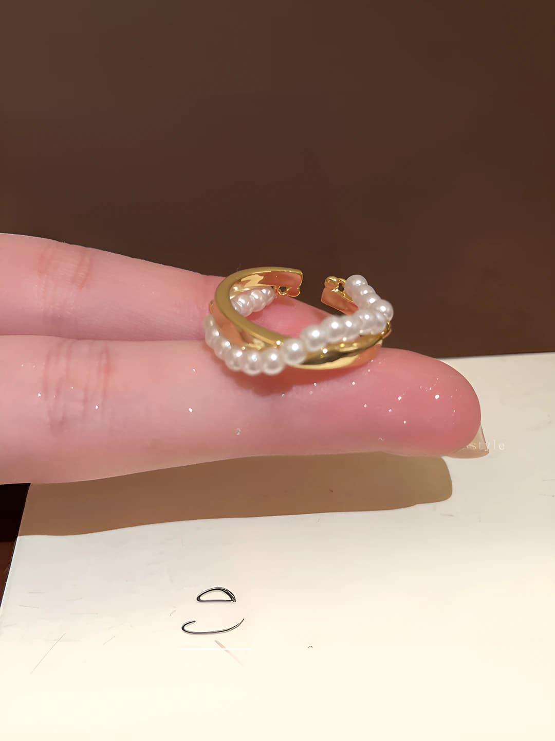 Ikki qatlamli o'ralgan marvarid (ochiq)