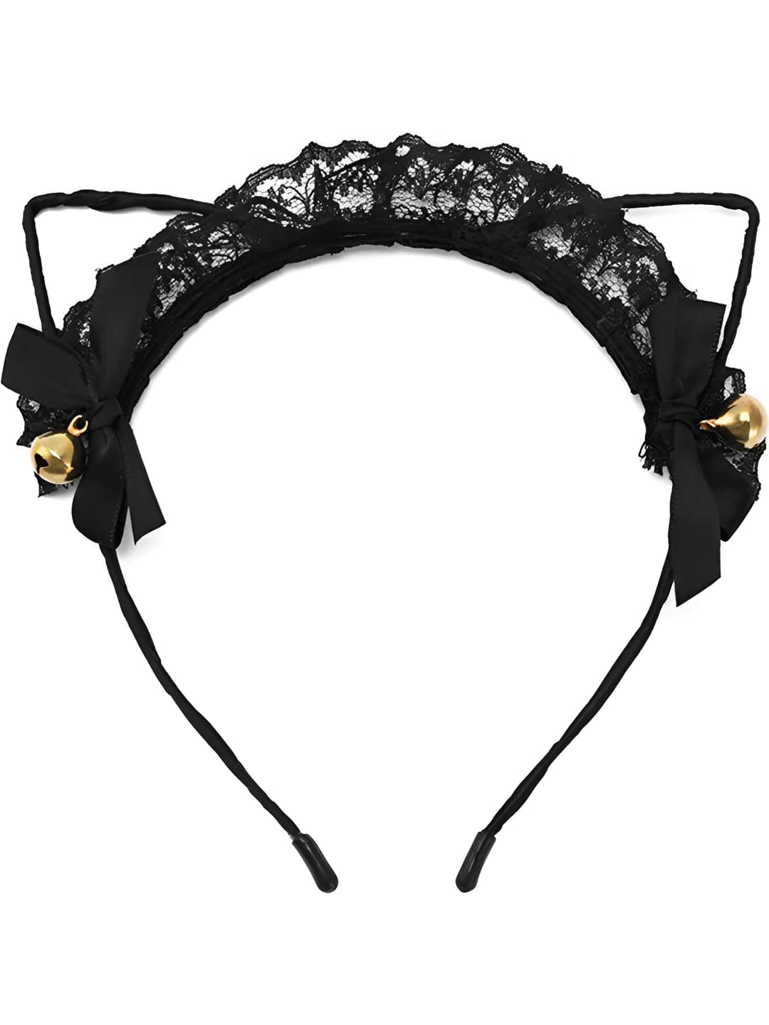 Lace bow bell cat