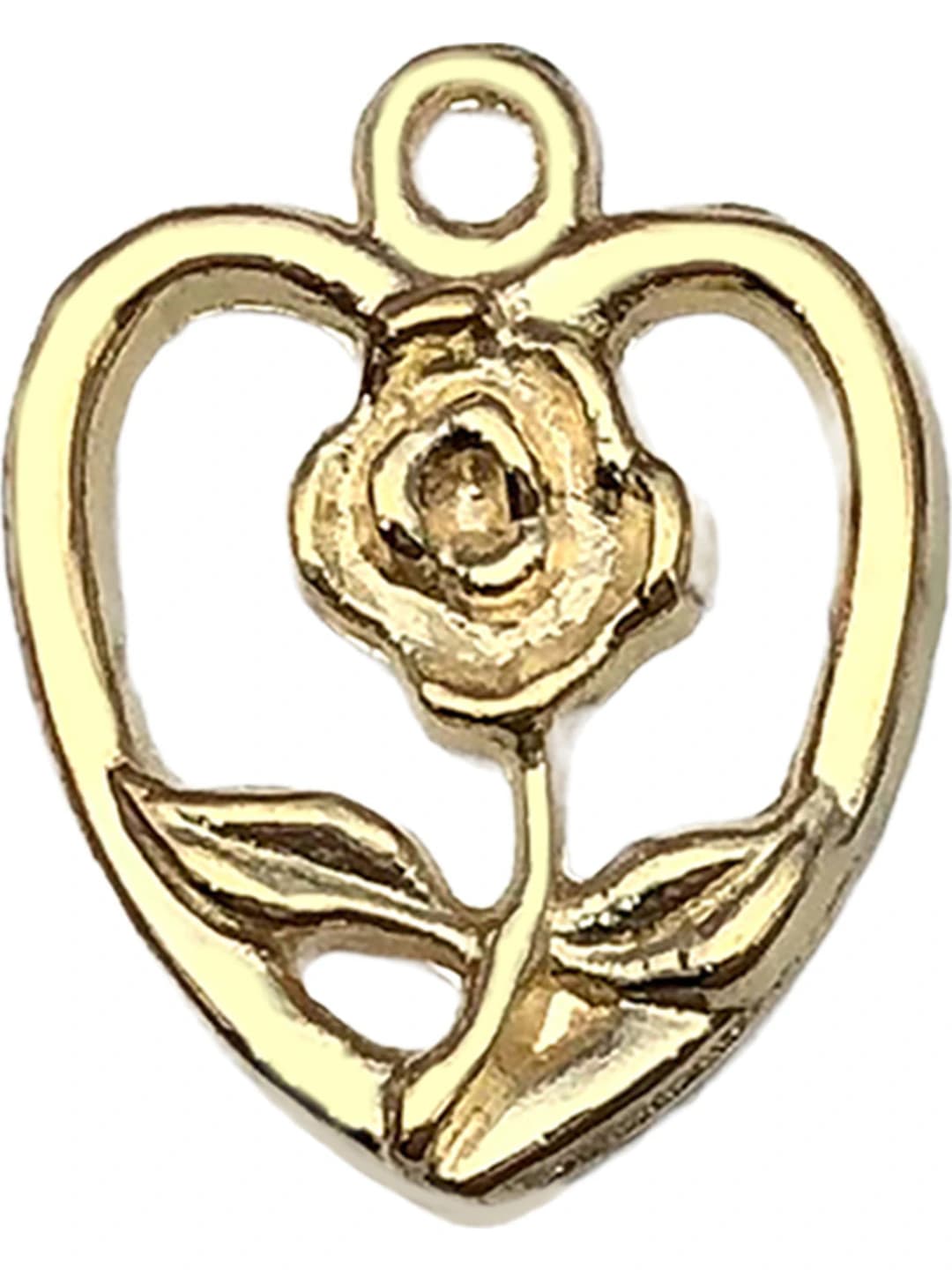 1 шт сердце ажурная роза 19x15mm
