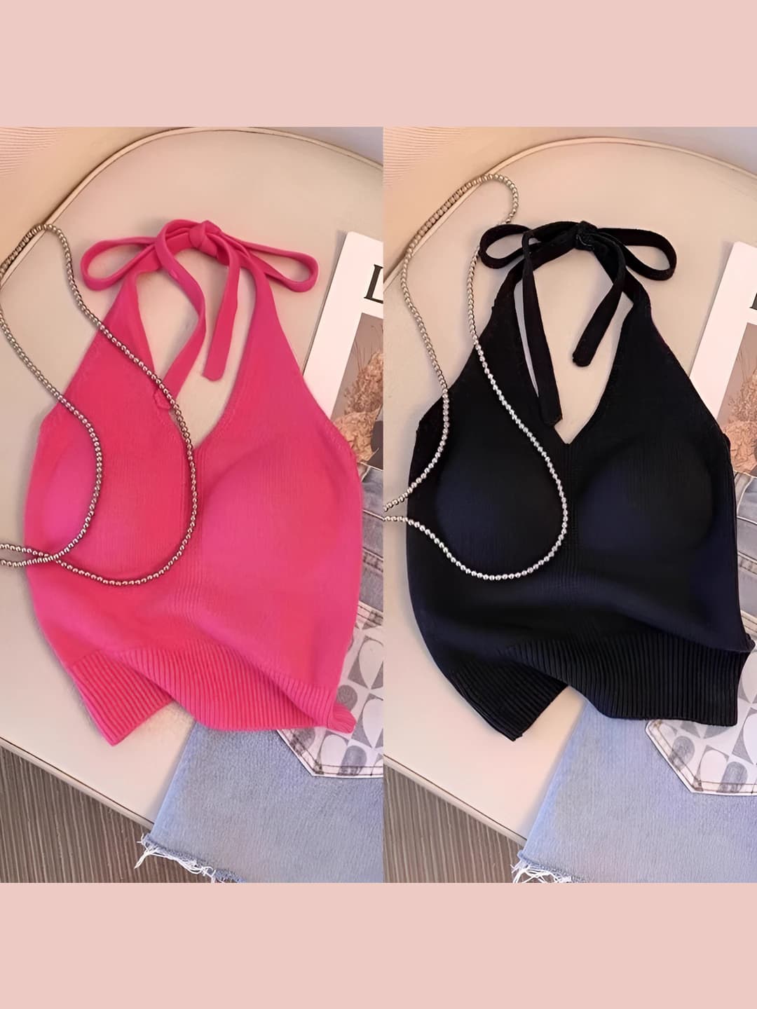 Rose red+Black [2 pcs]