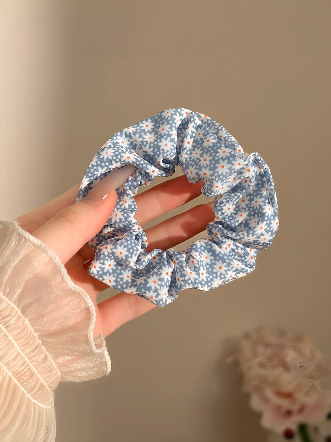 1# Синий мелкий цветочный 9cm