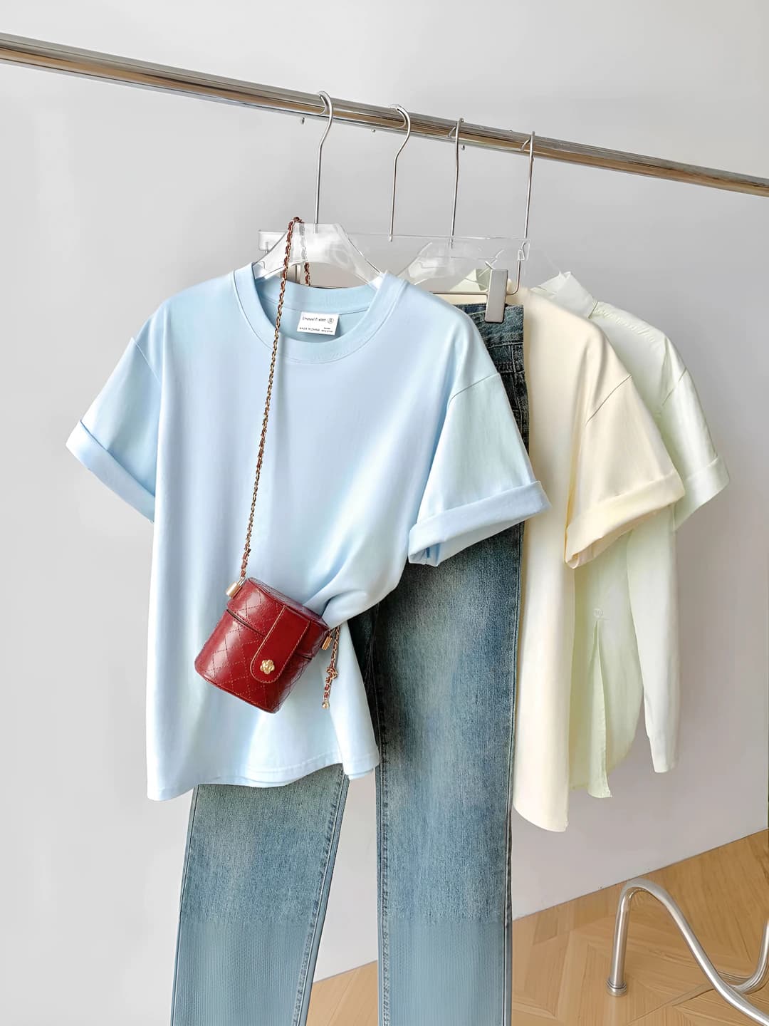 Women's pure cotton summer short sleeve crew neck solid colour t-shirt, loose fit, plus size