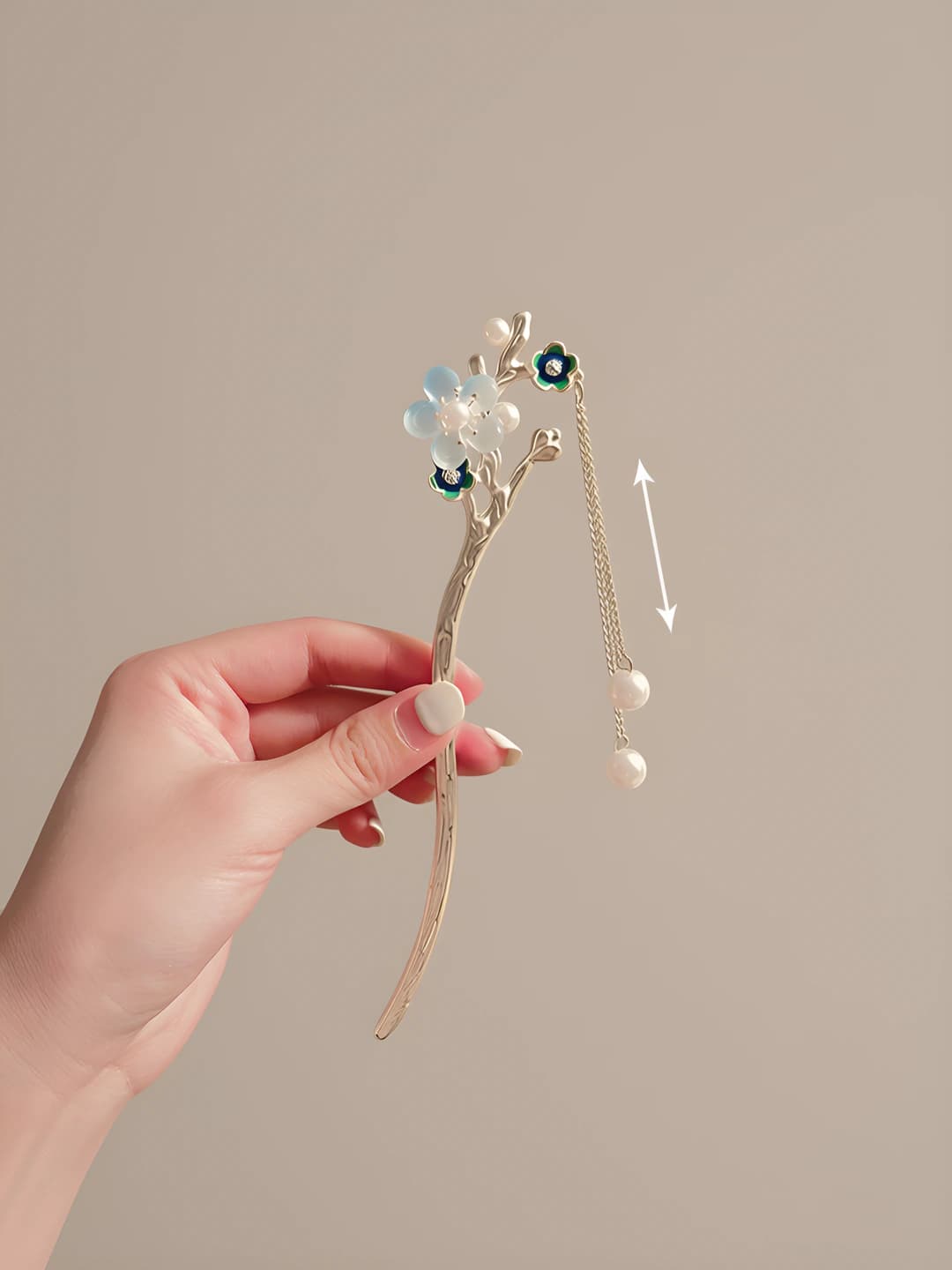 Blue peach blossom