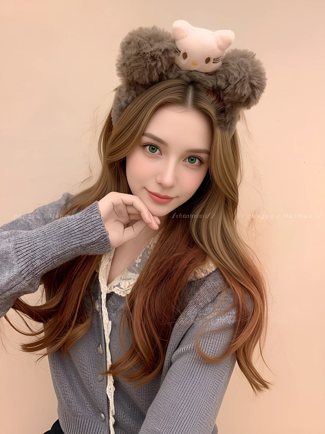 3# Плюшевый кот обруч