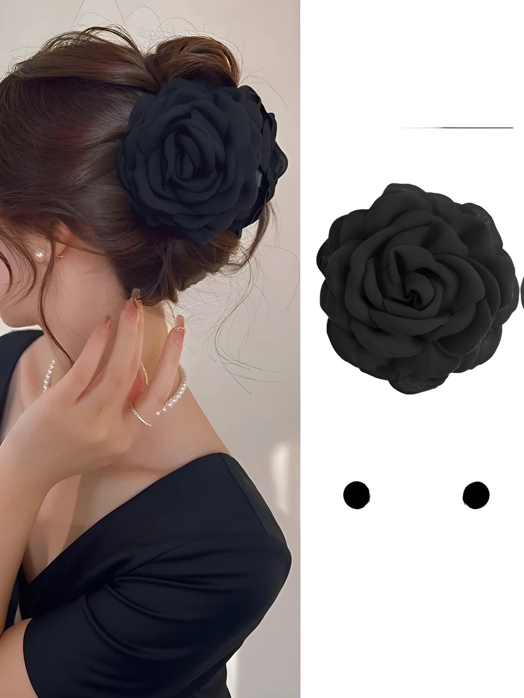Black clip 9 cm