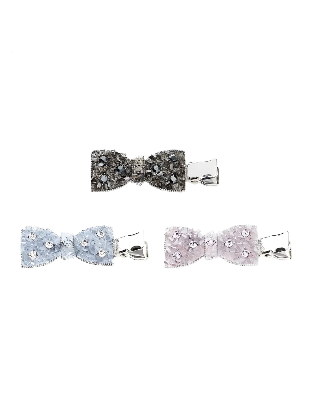 Women's crystal bow hair clips and combs in Korean style