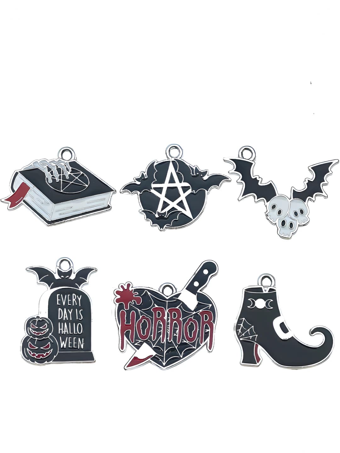 Aralash 6 ta enamel oq K Halloween - 6 variant - 13g