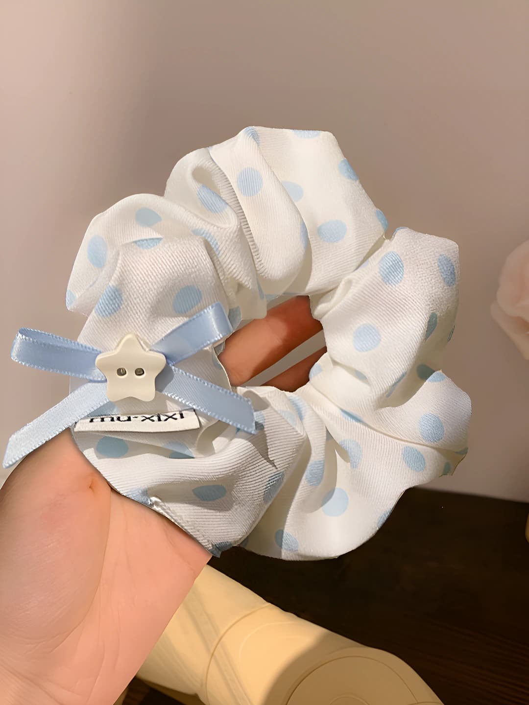 6# Polka dot hair tie - 11 cm