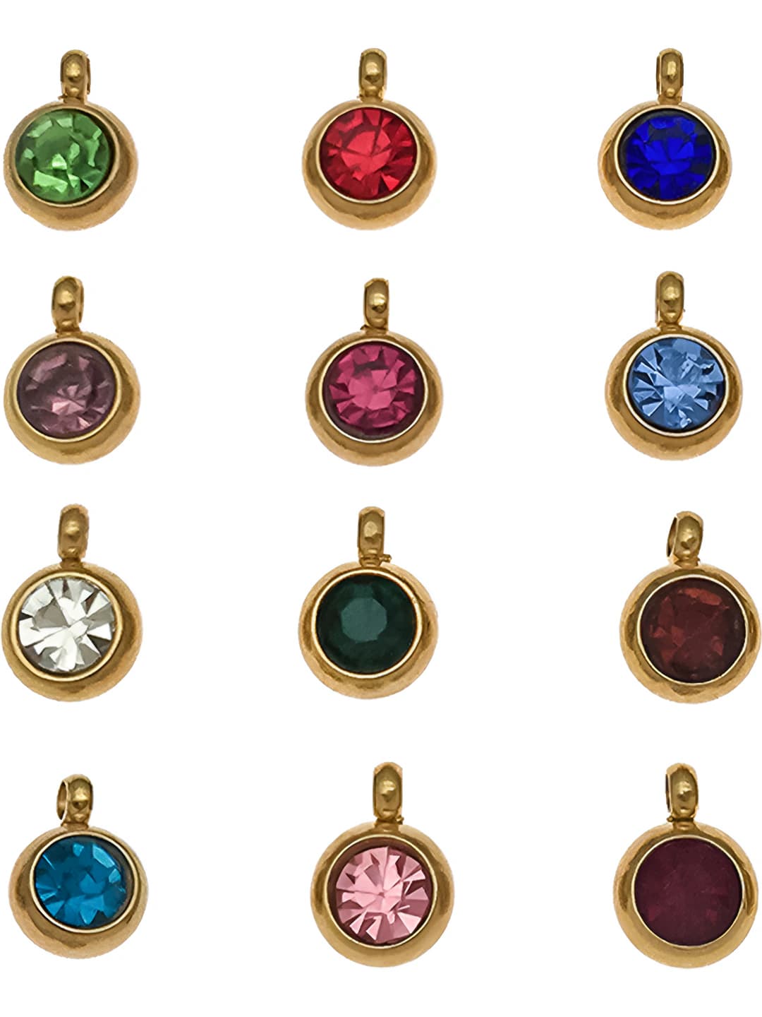12 pcs mixed, gold, vertical, vacuum plated