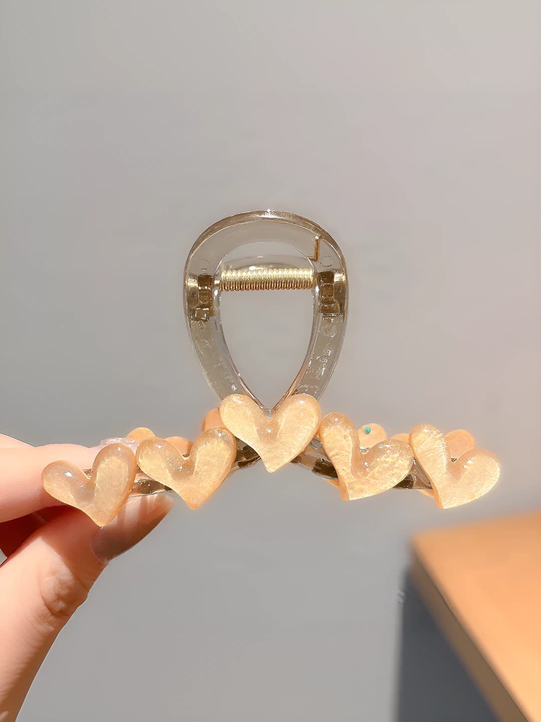 Кофейный, сердце, 8 см