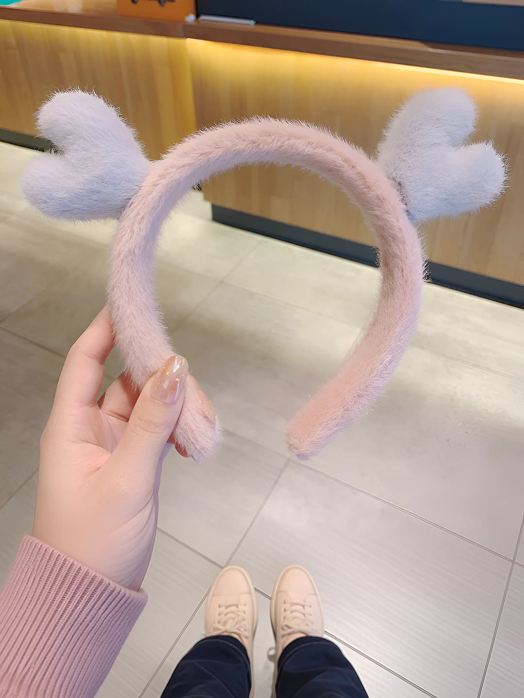 Plush antlers - Dark pink