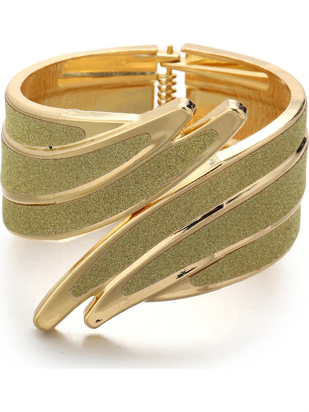 Gold base, green