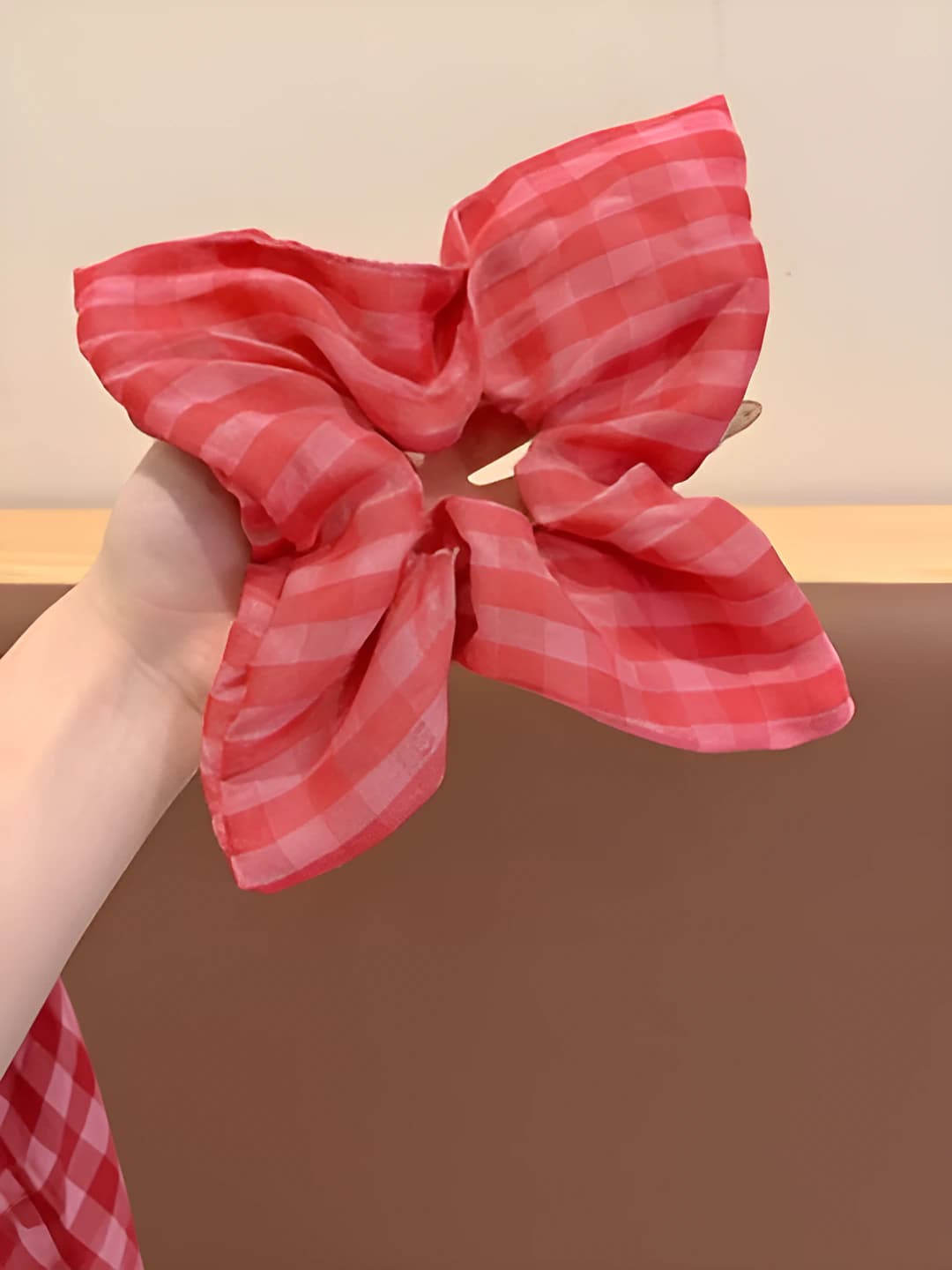 4# Red plaid