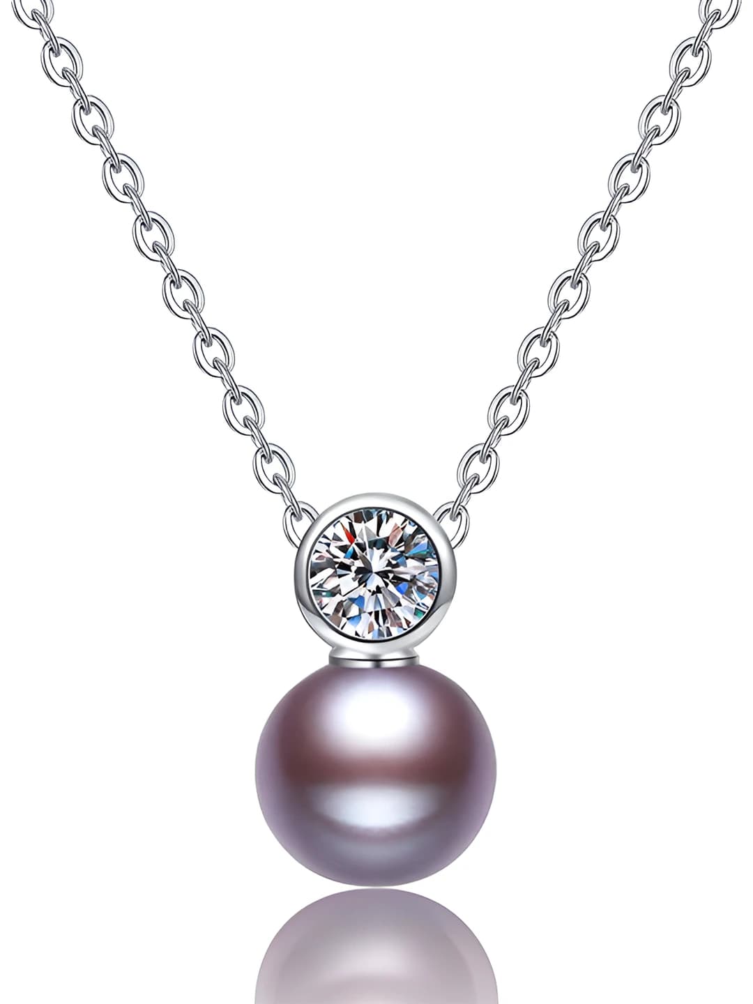 0.5 ct муассанит + 10mm жемчуг