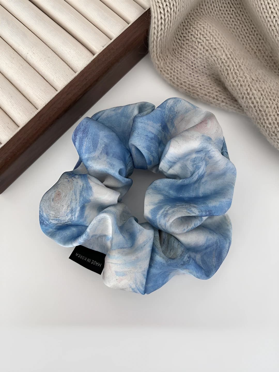 2# Tie-dye satin-blue 12 cm