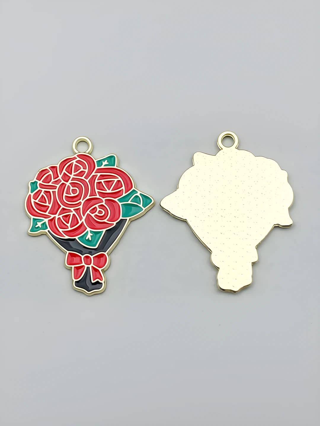 1 pc red roses 31x25mm-2.7g