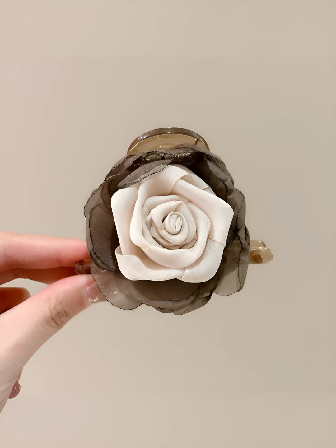 11# Beige-coffee flower 8 cm