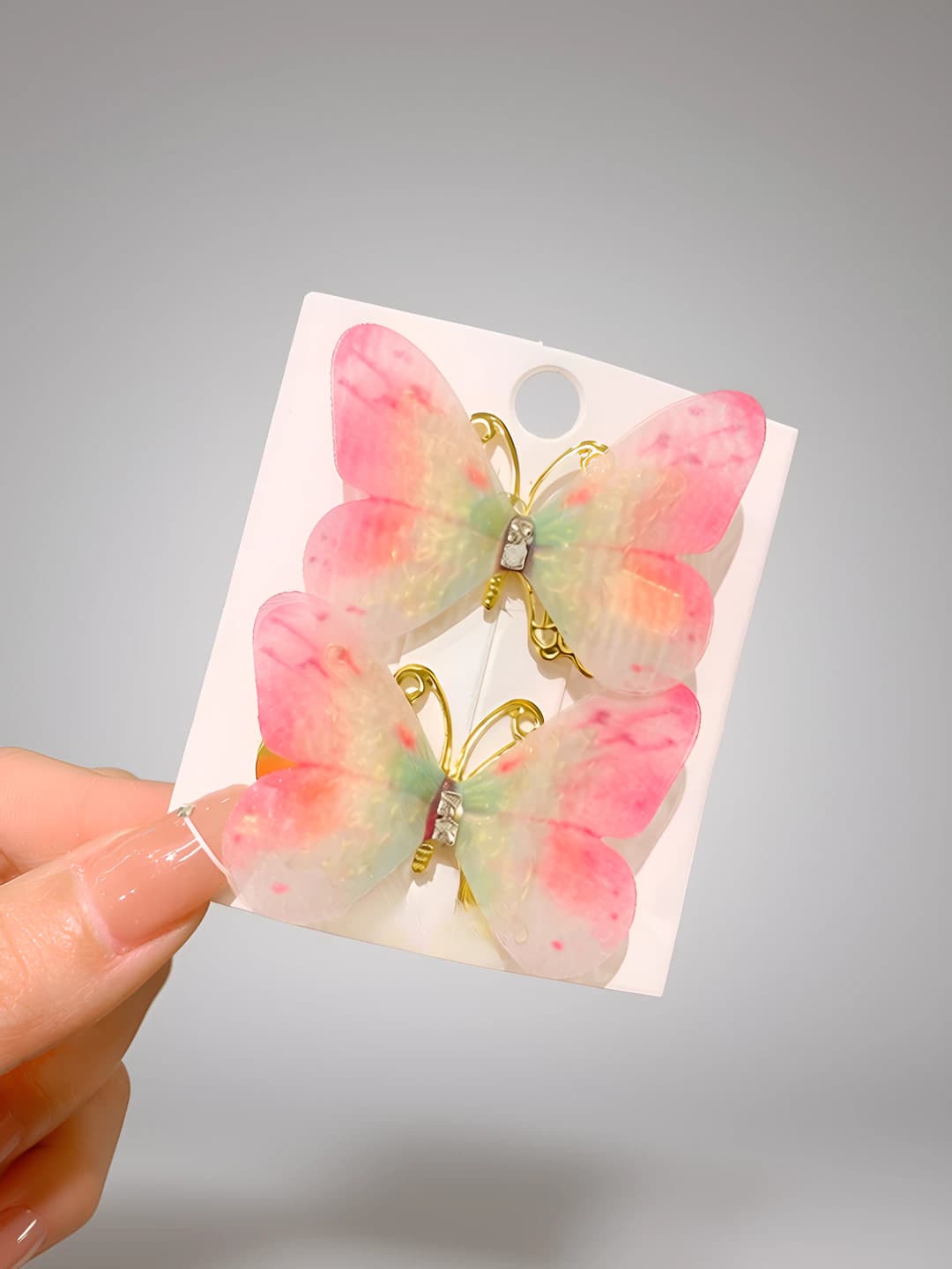 6# Sakura color butterfly pair 4 cm