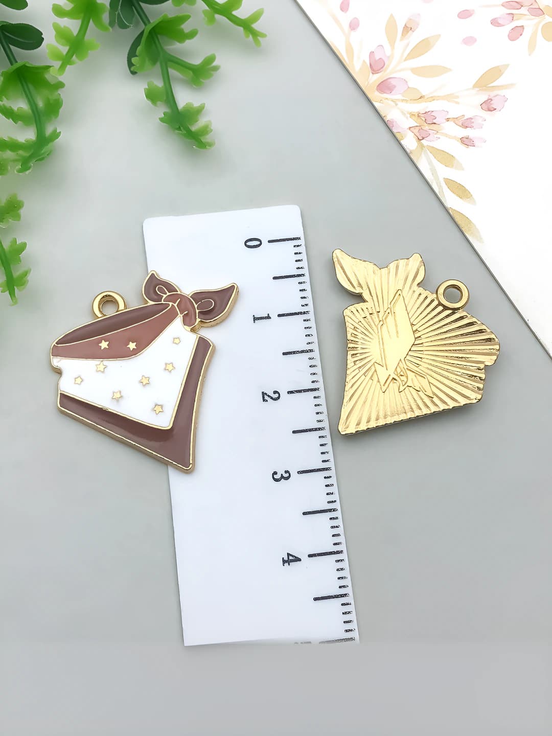 1 шт джинсовый шарф 25x26mm - 2.3g
