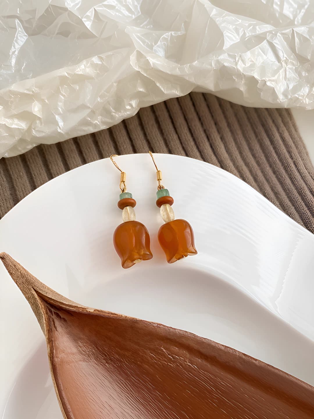 Flower ear hooks