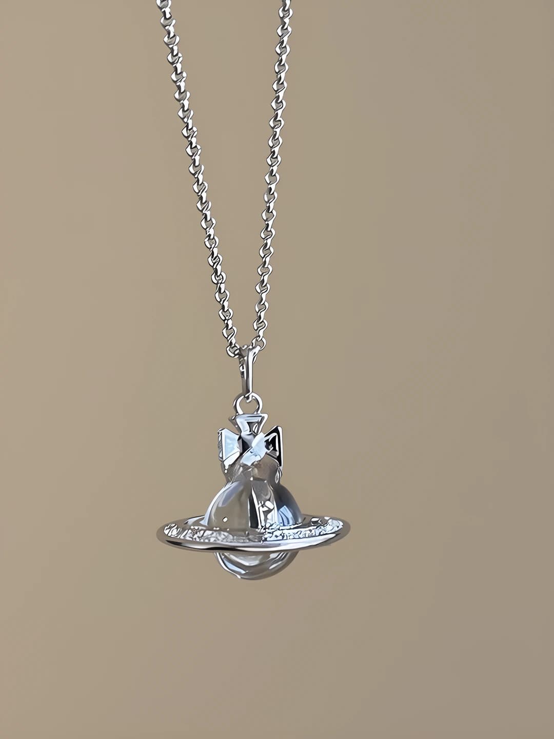 Large 3D silver bracelet