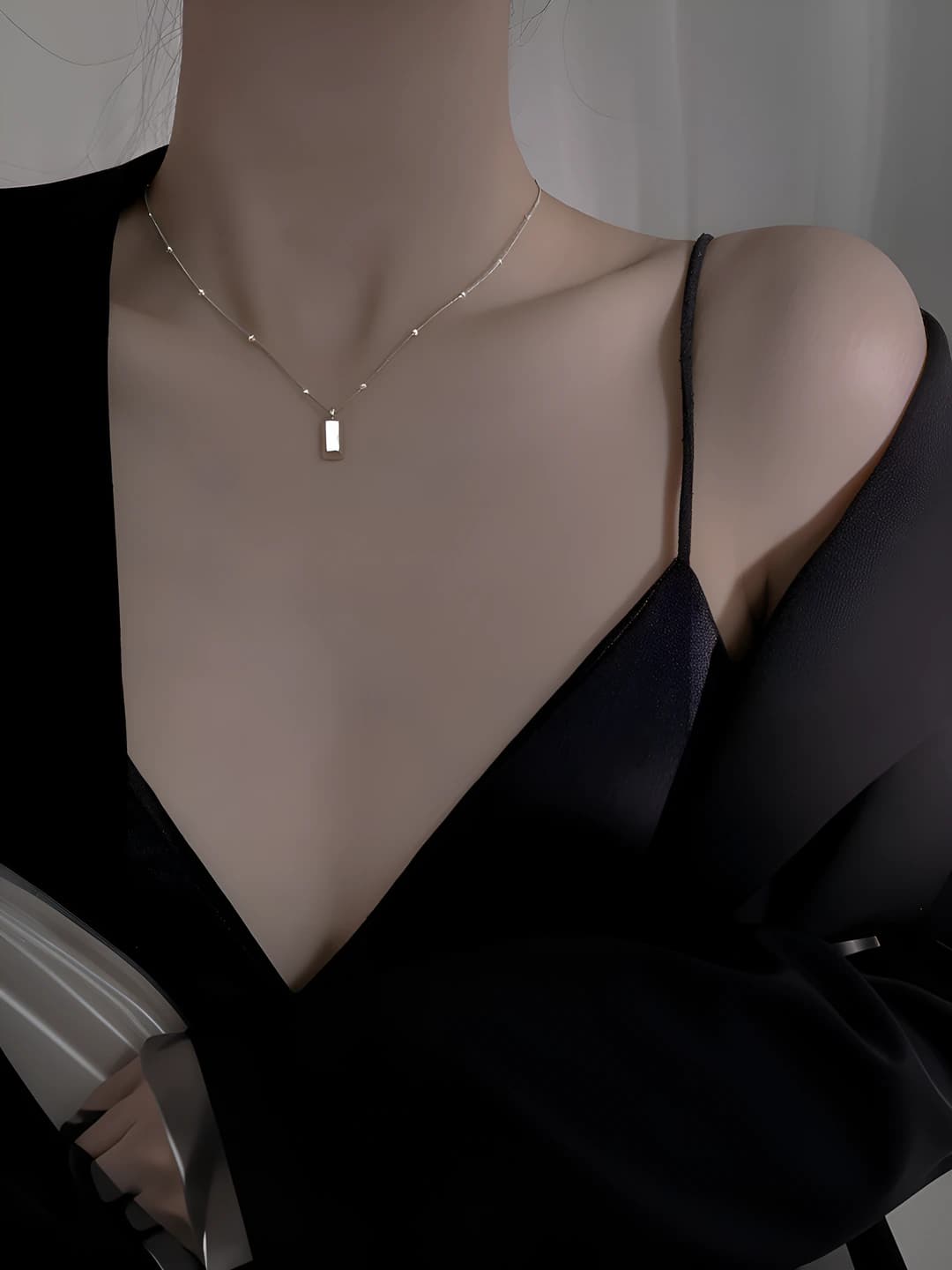 Small gold bar chain [40+5CM]