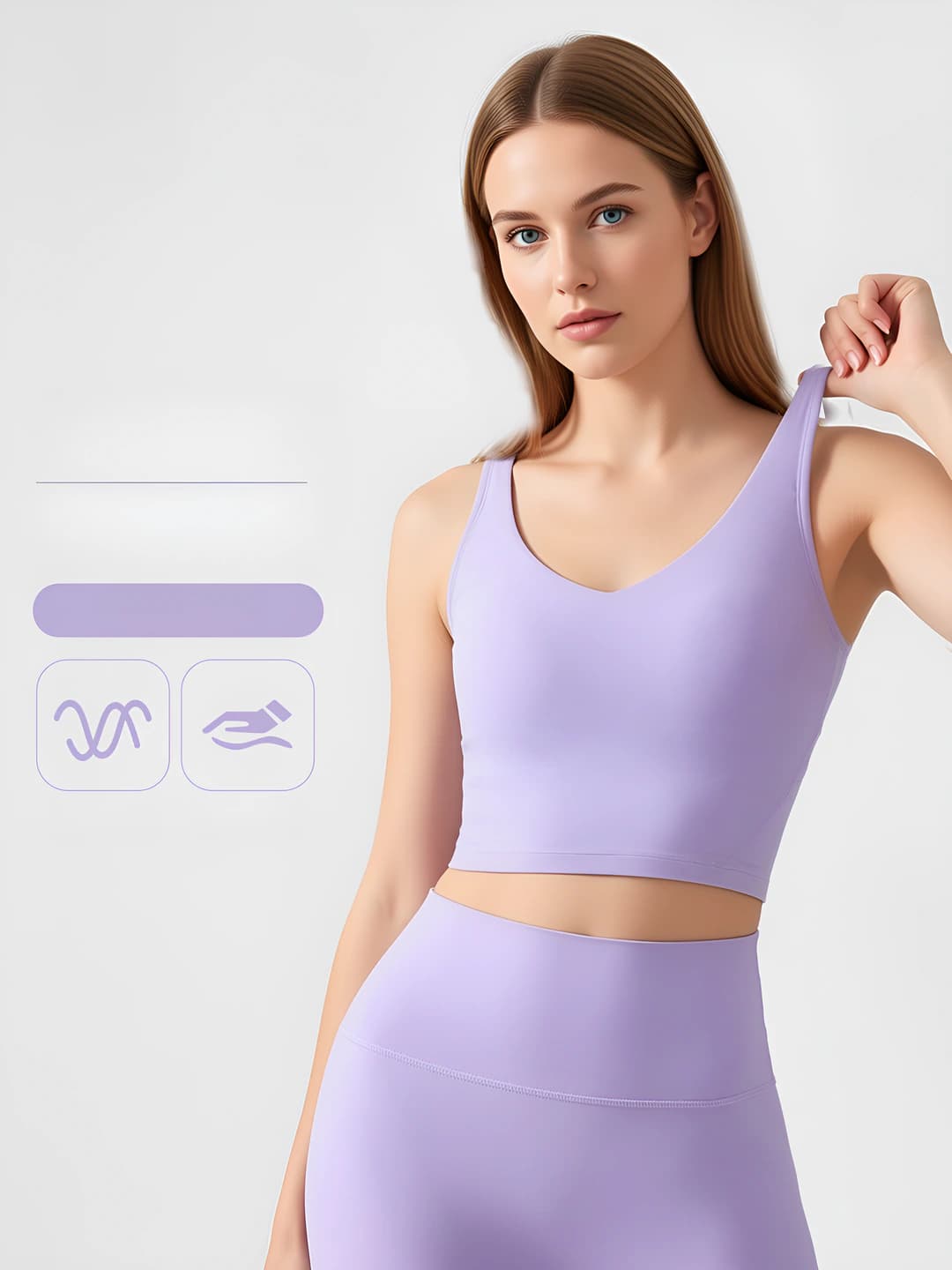 Women's sports tank top: underwear, bra, U-back, shaping, sports