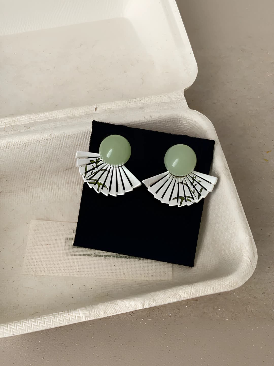 Green earrings