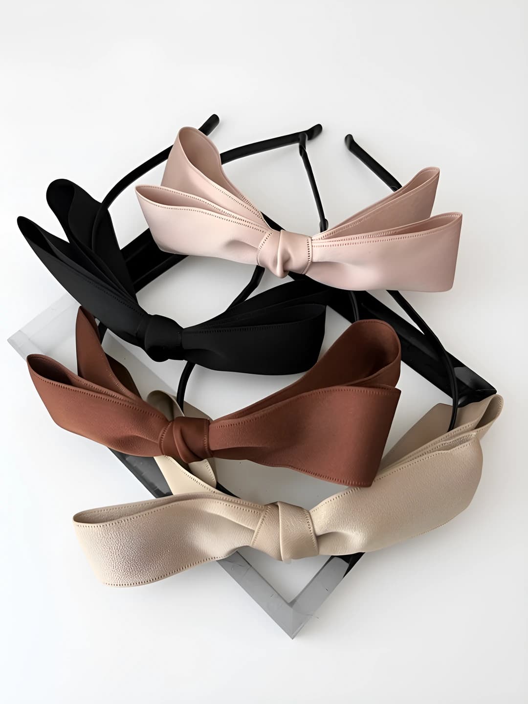 Women's Korean style retro fabric headband, handmade, with elegant bow