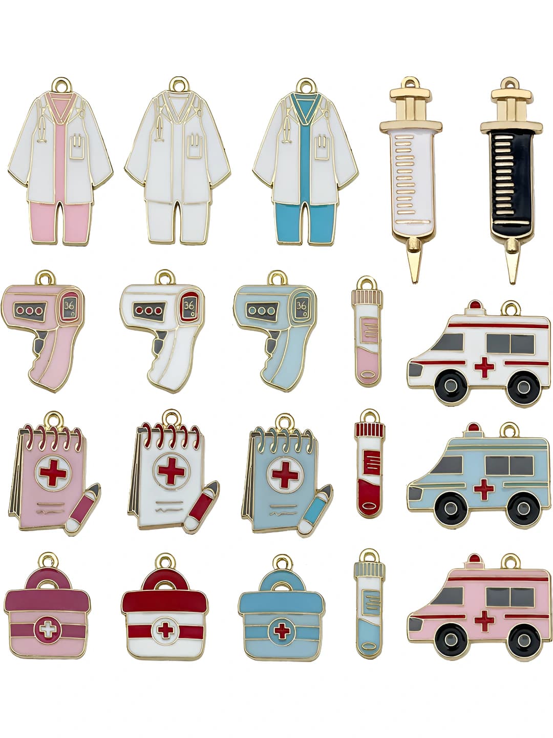 Mixed 20 pcs enamel new med set-20 styles 1 each-41g-SN1231