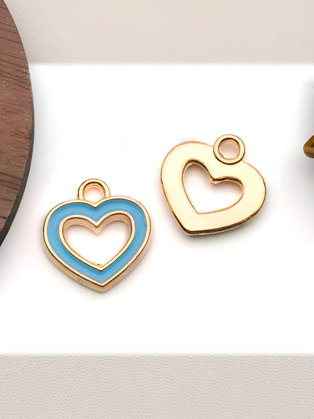 1 pc cutout peach heart 14x15mm-0.8g-11955