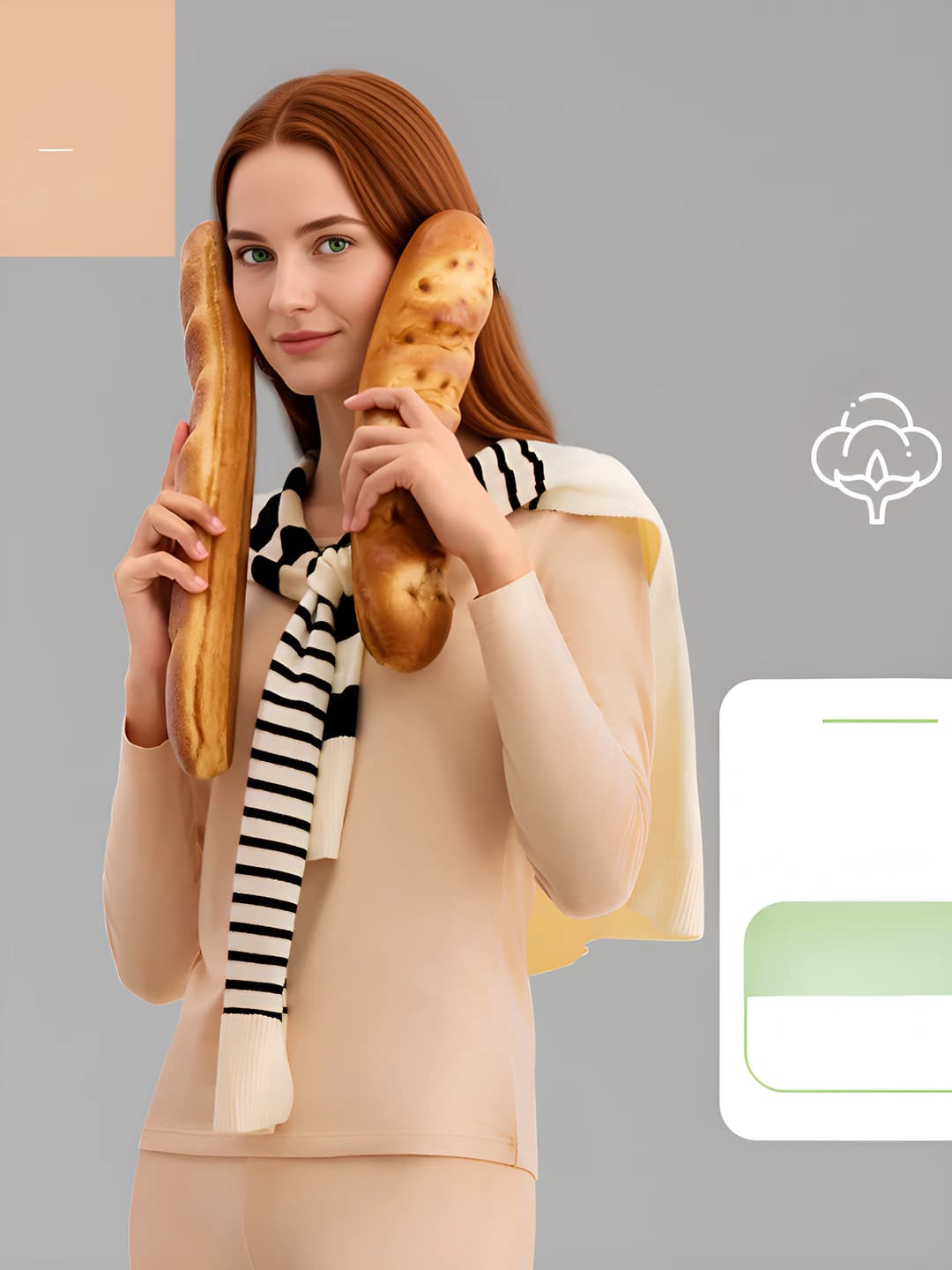 Women's top, apricot
