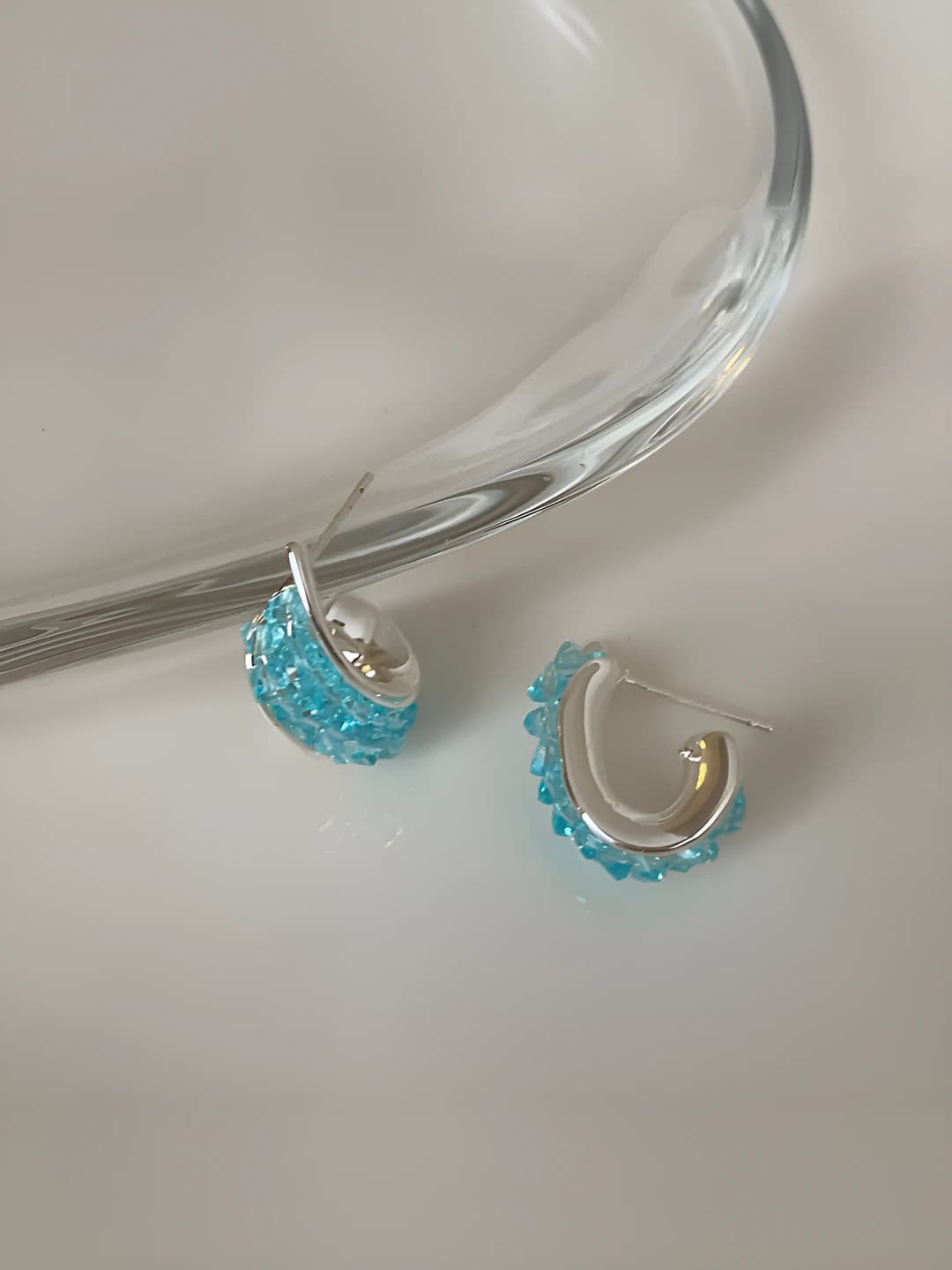 Серебряная игла - Серебряный - Синий