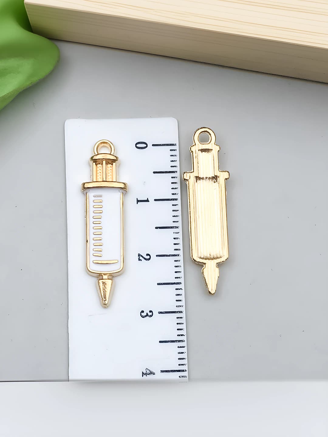 1 шт. белый KC золото прямоугольный мед. шприц 9x30-1.4g-12005