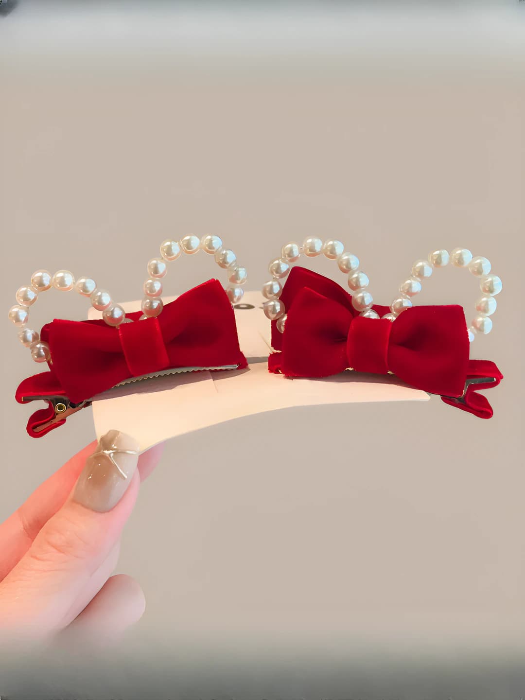 Qizil marvarid bow, 1 juft