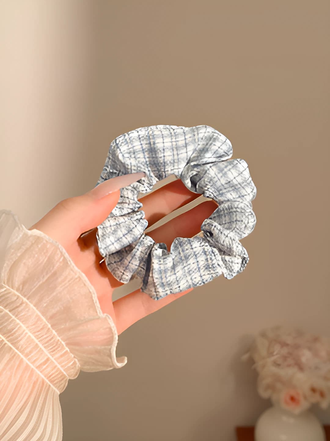 58# Light sky blue plaid