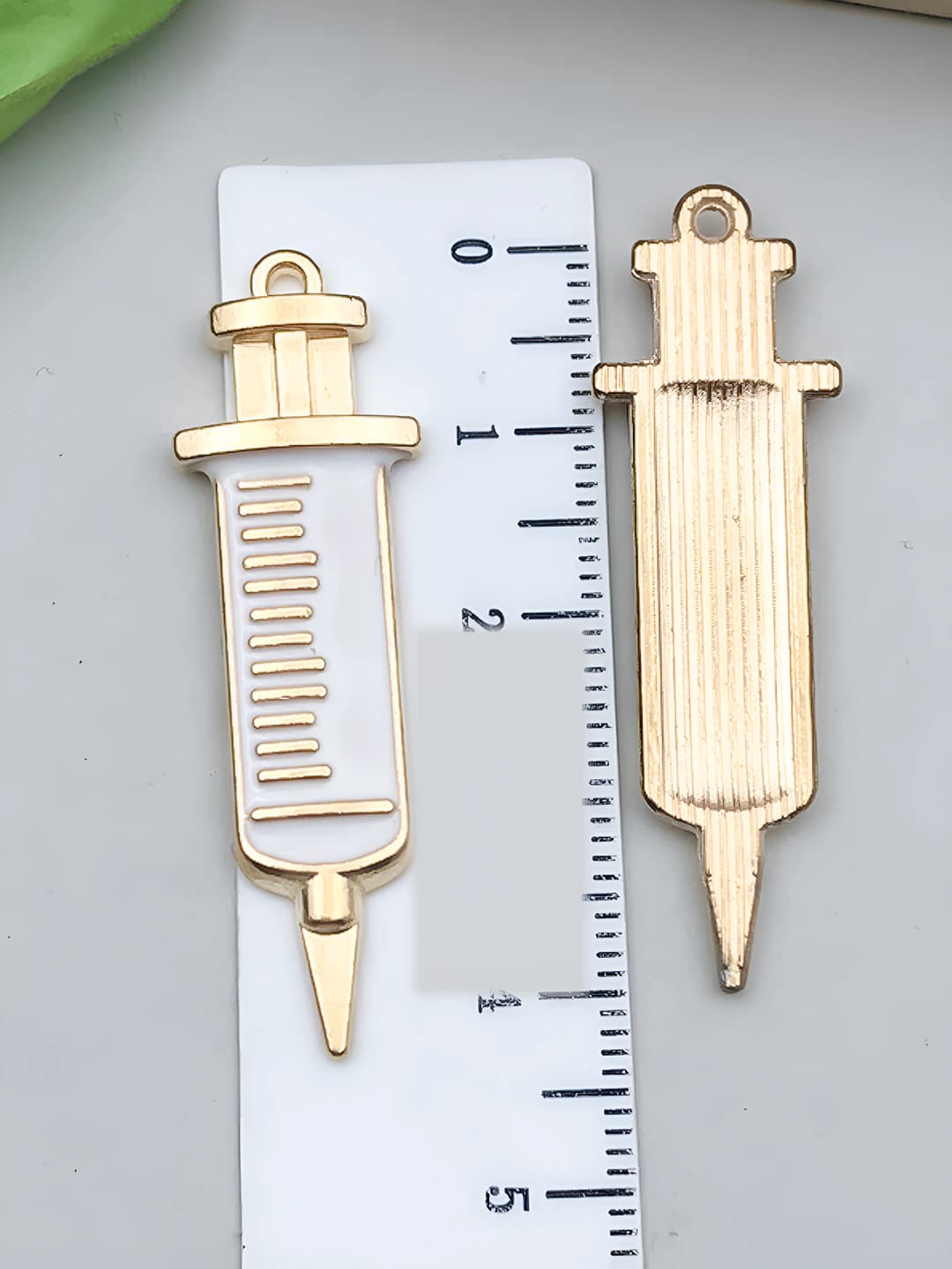 1 шт. большой KC золото белый мед. прибор шприц 43x13mm-2.8g-23229