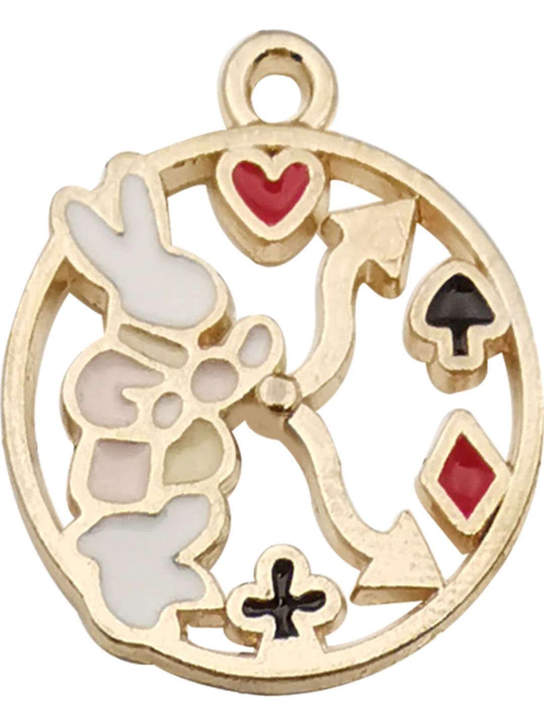 Pushti-oq doira qo'y soati 20x23mm-1.8g