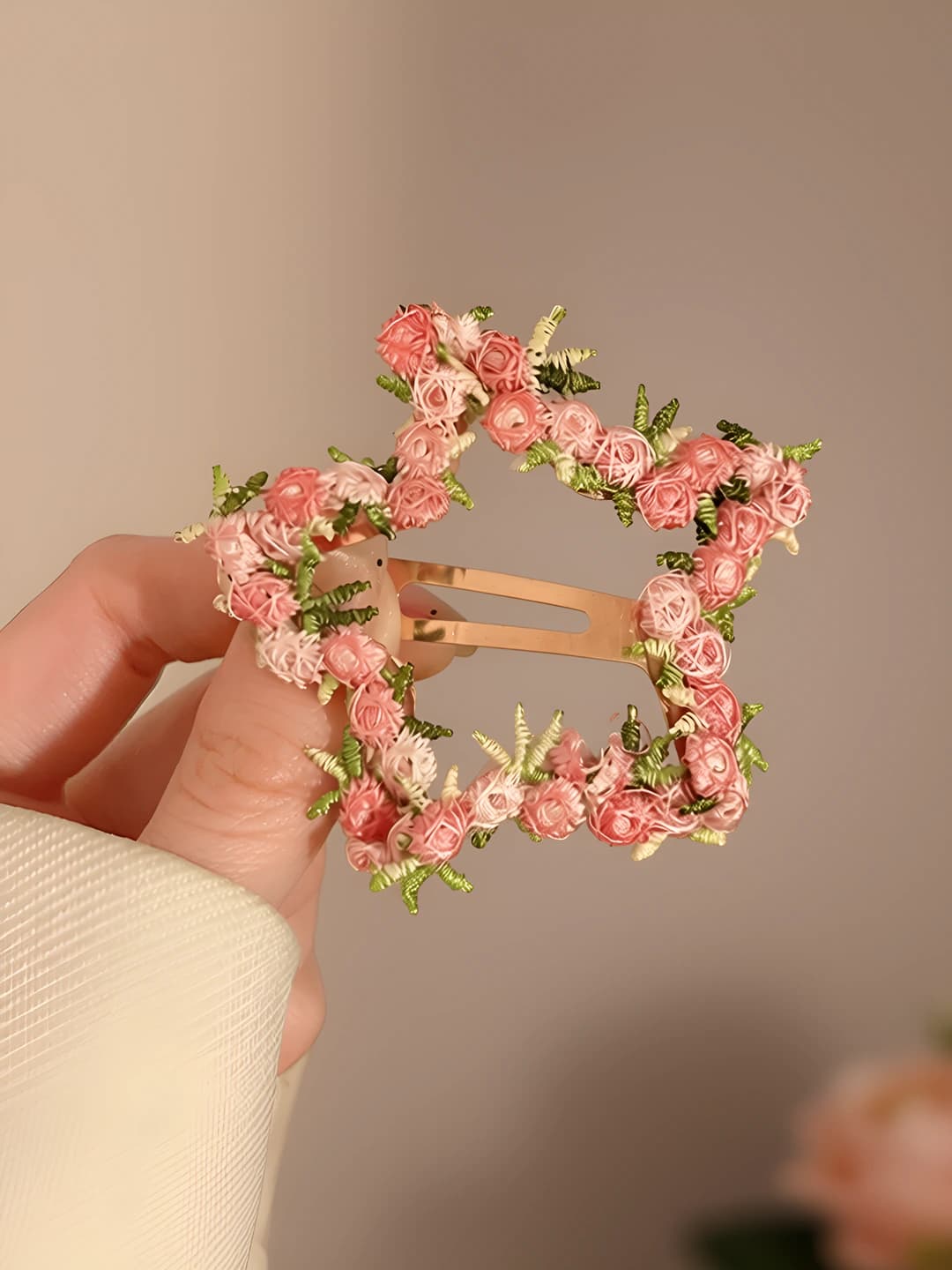 Floral, lace, star BB, 6 cm