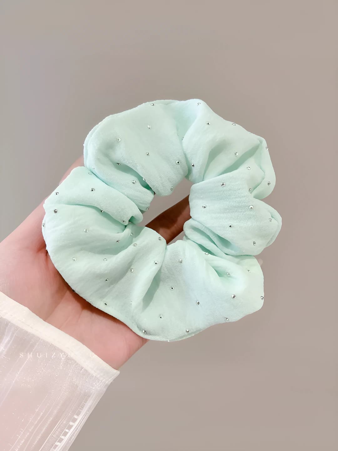Голубой, стразы, 10 см