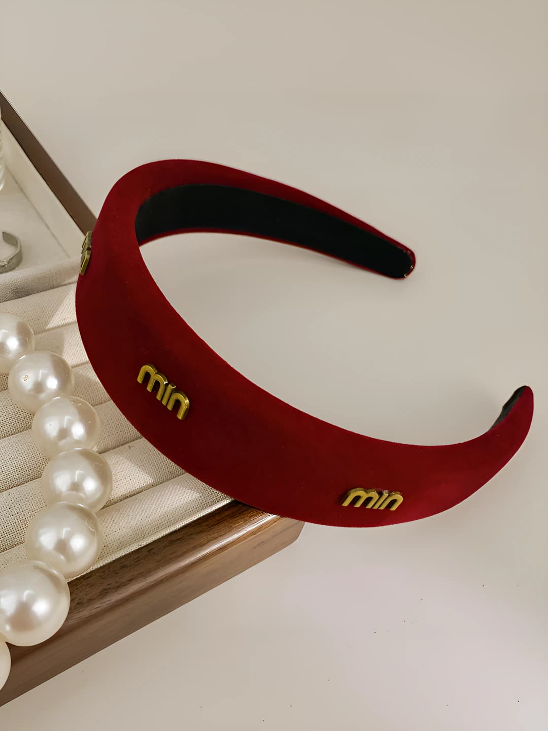 Red velvet min headband